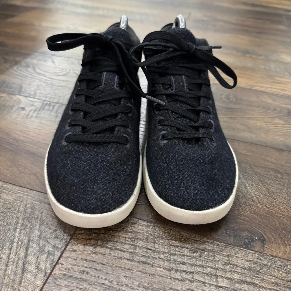 Allbirds Wool Piper Gray Black Charcoal Merino Wool Mid Top Sneakers Womens 8‎